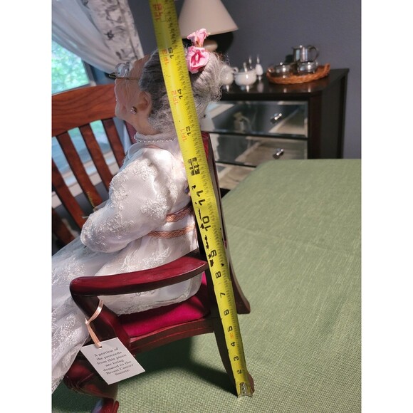 JACQUELINE KENTS FAIRY GODMOTHER Breast Cancer Fairy 2005 With Wooden Chair - Picture 3 of 16